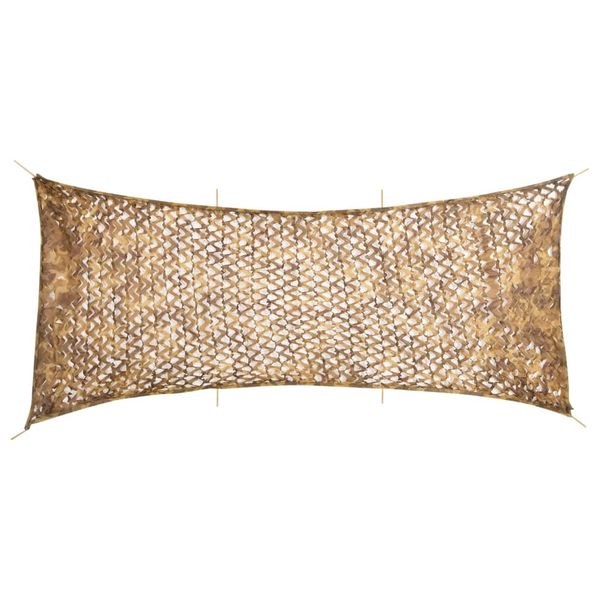 vidaXL Maskovacia sieť s úložným vreckom 627x290 cm piesková
