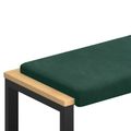 vidaXL Vankúš na lavičku Zamat Tmavozelená Hĺbka 35 cm