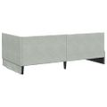 vidaXL Rohový rám postele Svetlosivá 90 cm x 200 cm Zamat