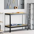 vidaXL Pracovný stôl Čierny 115 x 55 x 91 cm Spracované drevo a kov