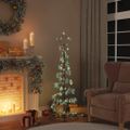 vidaXL LED vianočný stromček s ozdobami 100 LED teplá biela 150 cm