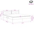 vidaXL Postel s úložným prostorem a matrací Tmavosivá 160 x 200 cm