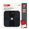 Digitálna osobná váha GoSmart EMOS EV112 (BMI, 180 kg, čierna)