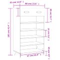 vidaXL Botník biely 60x35x105 cm kompozitné drevo