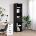 vidaXL Highboard Čierny dub 45 x 42,5 x 185 cm Kompozitné drevo