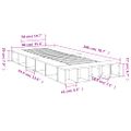 vidaXL Posteľný rám sivý dub sonoma 90x200 cm borovicový masív