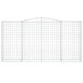 vidaXL Oblúkový gabionový kôš 3 ks 400x50x200/220cm pozinkované železo