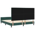 vidaXL Posteľ s pružinovým rámom Tmavozelená 180 x 200 cm Zamat
