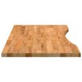 vidaXL Stolová doska bledohnedá 100x50x2,5 cm dubový masív obdĺžnikový