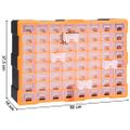 vidaXL Organizér so 64 zásuvkami 52x16x37,5 cm