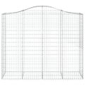 vidaXL Oblúkové gabiónové koše 2ks 200x50x160/180cm pozinkované železo
