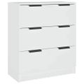 vidaXL Komoda biela 60x30x70 cm spracované drevo