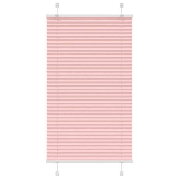 vidaXL Plisovaná roleta ružová 75x100 cm šírka látky 74,4 cm polyester
