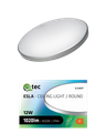LED stropné svietidlo ESLA Q-244CP 12W 1020lm 4000K ø25cm/kruhové strieborné QTEC