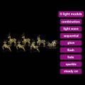 vidaXL LED Soby 7 ks Zlatá 44 x 18 x 65,5 cm PET 40 LED diód