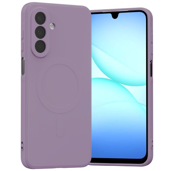 Mercury semi-silicone magsafe samsung galaxy A17, lilac purple