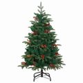 vidaXL Umelý vianočný stromček Zelená 120 cm PVC, kov a plast
