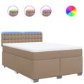 vidaXL Boxspring posteľ s matracom kapučínová 140x190 cm umelá koža