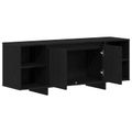 vidaXL TV skrinka 130 x 35 x 50 cm Čierny dub Kompozitné drevo