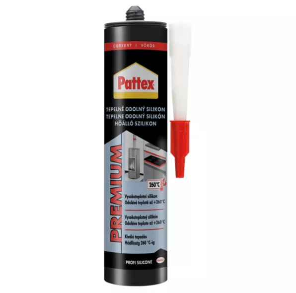 2930552 Pattex Tepelne odolný silikón červený 280 ml