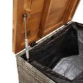 vidaXL Záhradný úložný box sivý 80x40x48 cm polyratan akáciové drevo