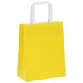 vidaXL Papierové tašky 50 ks s rúčkami žlté 18x8x22 cm