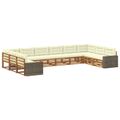 vidaXL Súpravy pohoviek 10 ks Pevné akáciové drevo