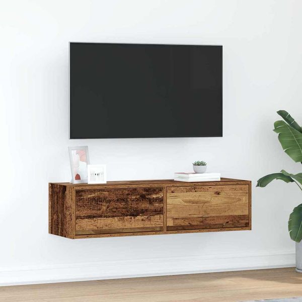 vidaXL TV skrinka Staré drevo 100 x 31 x 25,5 cm Kompozitné drevo