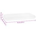 vidaXL Spací vankúš 70 x 36 x 11,5 cm Stredný Pamäťová pena Biela