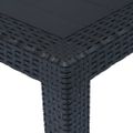 vidaXL 5-dielna vonkajšia jedálenská súprava, plast ratan, antracitová