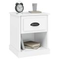 vidaXL Nočné stolíky 2 ks lesklé biele 39x39x47,5 cm spracované drevo