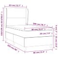 vidaXL Posteľný rám boxsping s matracom zelený 80x200 cm látka