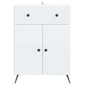 vidaXL Servírovacia skriňa Biela 66 x 34,5 x 90 cm Kompozitné drevo