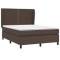 vidaXL Boxspring posteľ s matracom hnedá 140x190 cm umelá koža
