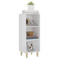 vidaXL Komoda lesklá biela 34,5x32,5x90 cm spracované drevo