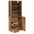 vidaXL Highboard 2 ks Staré drevo 69,5 x 34 x 180 cm
