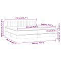 vidaXL Boxspring posteľ s matracom sivohnedý 200x200 cm látka
