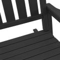 vidaXL Záhradné hojdacie kreslo Čierna HDPE