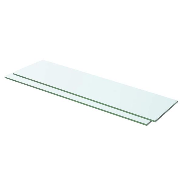 vidaXL Poličky 2 ks panel z priehľadného skla 60x12 cm