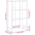 vidaXL Knižnica 99.5 x 30 x 108.5 cm Kompozitné drevo Dymová dub