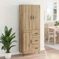 vidaXL Highboard 2 ks Remeselný dub 69,5 x 34 x 180 cm