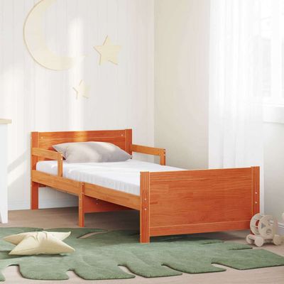 vidaXL Rám postele s predĺžiteľným matracom Hnedá 80 x 200 cm