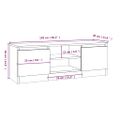 vidaXL TV skrinka s dvierkami biela 102x30x36 cm