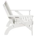 VidaXL záhradná stolička Adirondack biela 75x77x77 cm masívna borovica