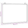 vidaXL Magnetická biela tabuľa 80x60x1,7 cm hliník