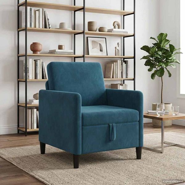 vidaXL Sofa s úložným priestorom Modrá 72 x 78 x 87 cm Polyester