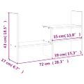 vidaXL Stojan na monitor (39-72)x17x43 cm masívna borovica