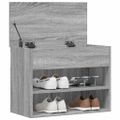 vidaXL Lavica na topánky sivá sonoma 60x30x45 cm spracované drevo