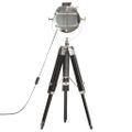 vidaXL Lampa na statíve čierna 69 cm mangovníkový masív