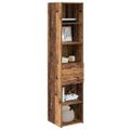 vidaXL Highboard Staré drevo 40 x 42,5 x 185 cm Kompozitné drevo